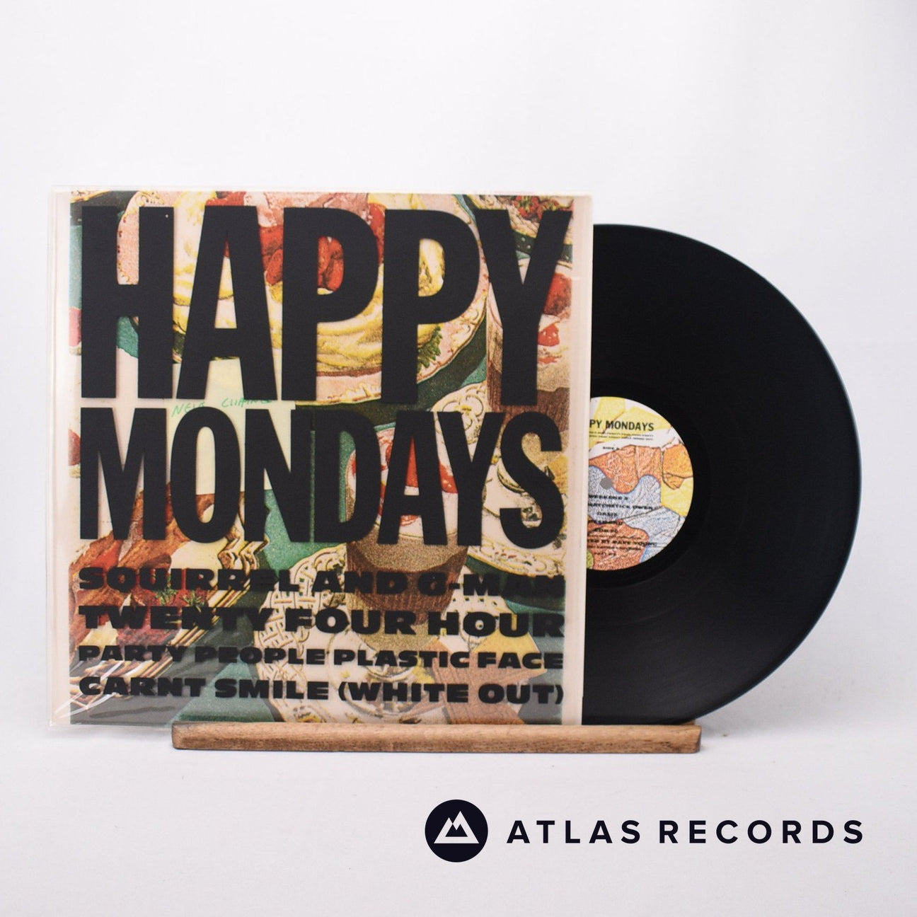 Happy Mondays Squirrel And G-Man Twenty Four Hour Party People Plastic Face Carnt Smile LP Vinyl Record - Front Cover & Record