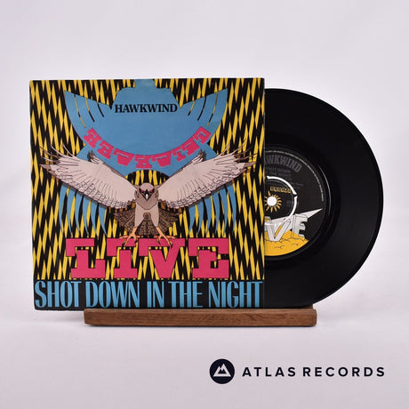 Hawkwind Live - Shot Down In The Night 7" Vinyl Record - Front Cover & Record