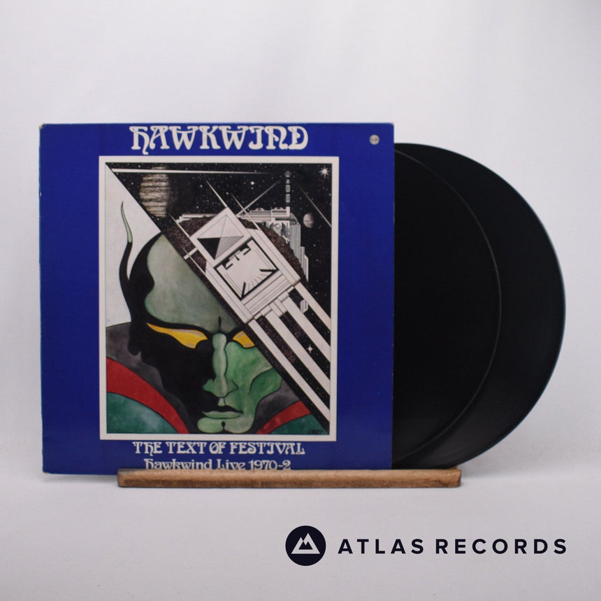 Hawkwind The Text Of Festival - Hawkwind Live 1970-72 2 x LP Vinyl Record - Front Cover & Record