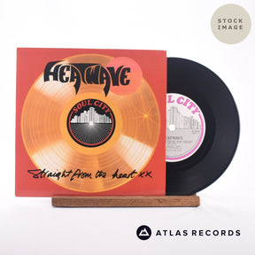 Heatwave Straight From The Heart 7" Vinyl Record - Sleeve & Record Side-By-Side