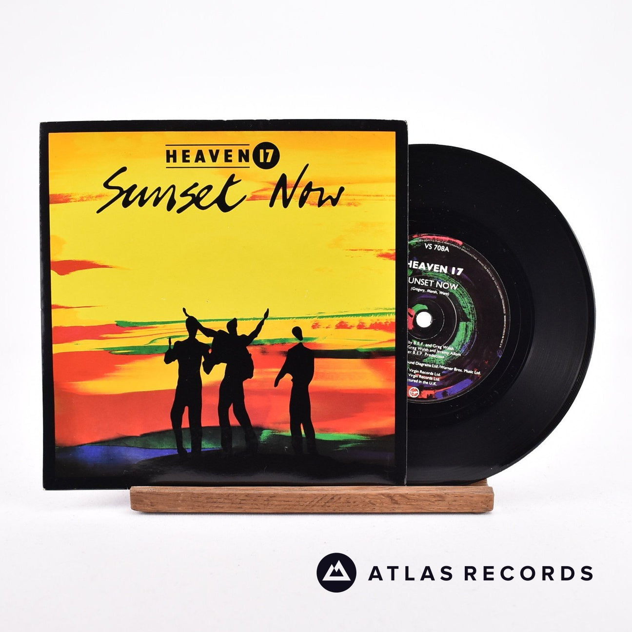 Heaven 17 Sunset Now 7" Vinyl Record - Front Cover & Record