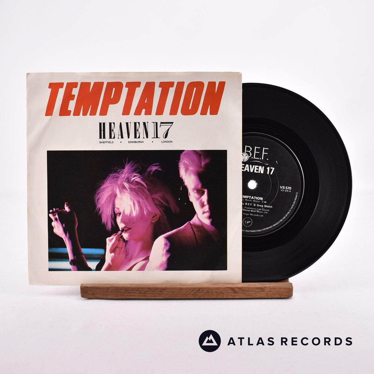 Heaven 17 Temptation 7" Vinyl Record - Front Cover & Record