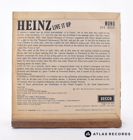 Heinz - Live It Up - 7" EP Vinyl Record - VG+/VG+