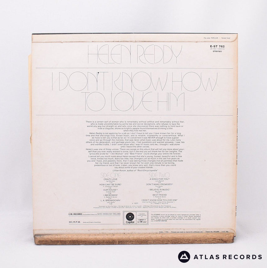 Helen Reddy - I Don't Know How To Love Him - -1 -1 LP Vinyl Record - EX/EX
