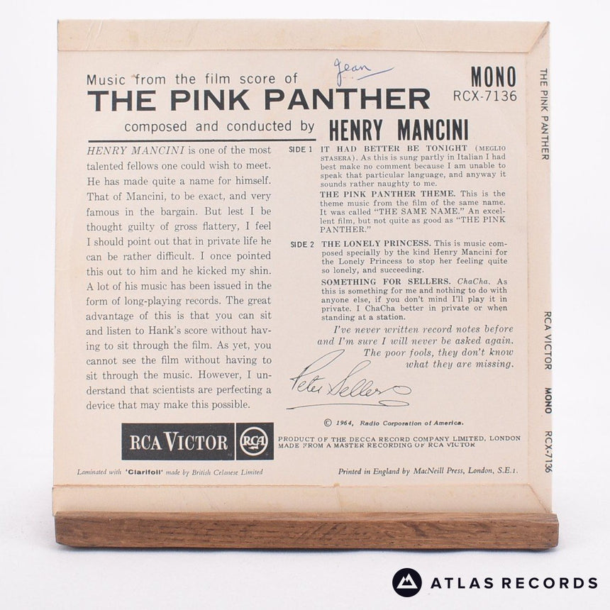 Henry Mancini - The Pink Panther Theme - 7" EP Vinyl Record - EX/VG+