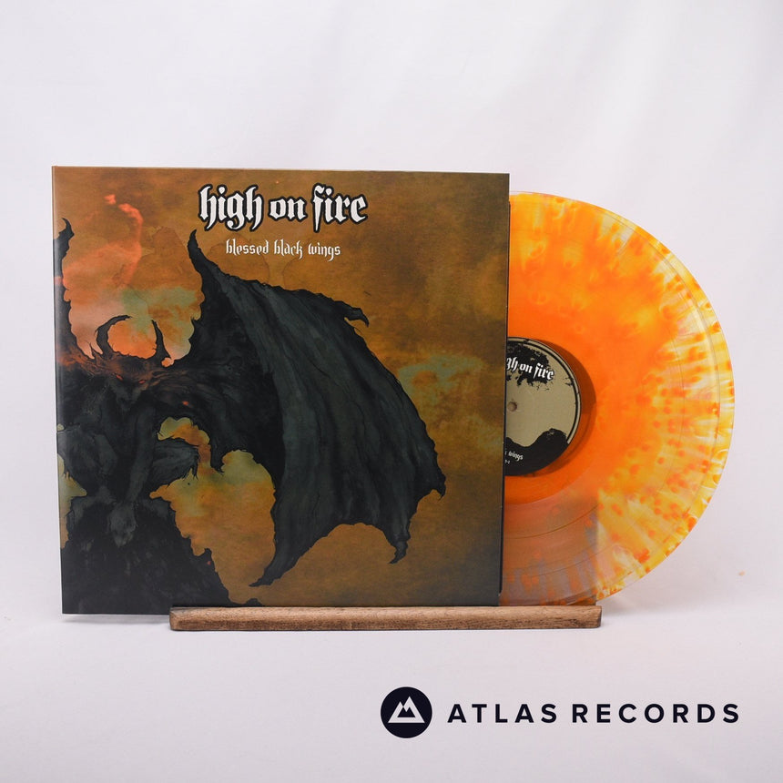 High On Fire Blessed Black Wings Double LP Vinyl Record - Front Cover & Record