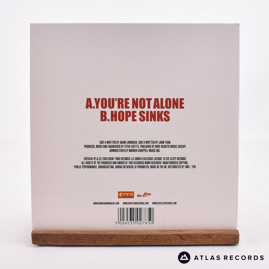 Home Grown - You're Not Alone - 7" Vinyl Record - NM/NM