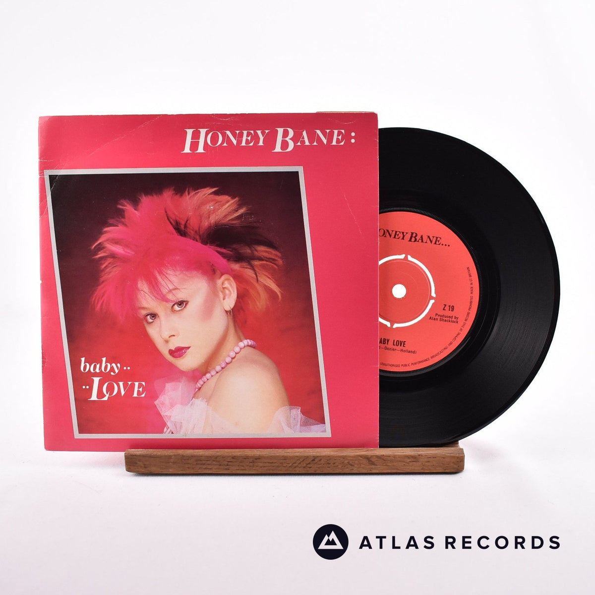 Honey Bane Baby Love 7" Vinyl Record - Front Cover & Record