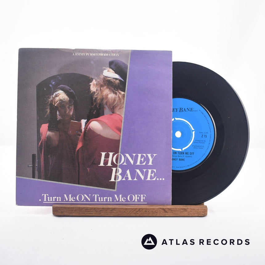 Honey Bane Turn Me On Turn Me Off 7" Vinyl Record - Front Cover & Record