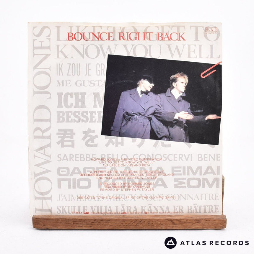 Howard Jones - Like To Get To Know You Well - 7" Vinyl Record - VG+/EX