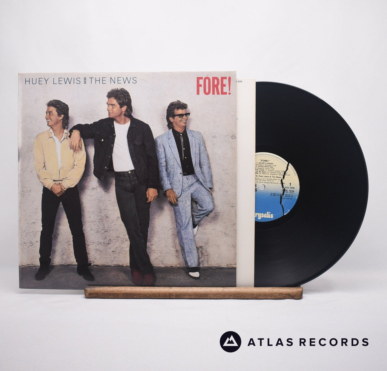 Huey Lewis & The News Fore! LP Vinyl Record - Front Cover & Record