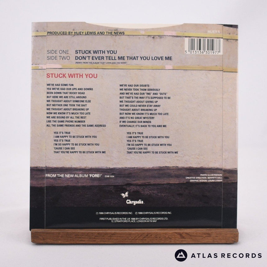 Huey Lewis & The News - Stuck With You - 7" Vinyl Record - NM/EX