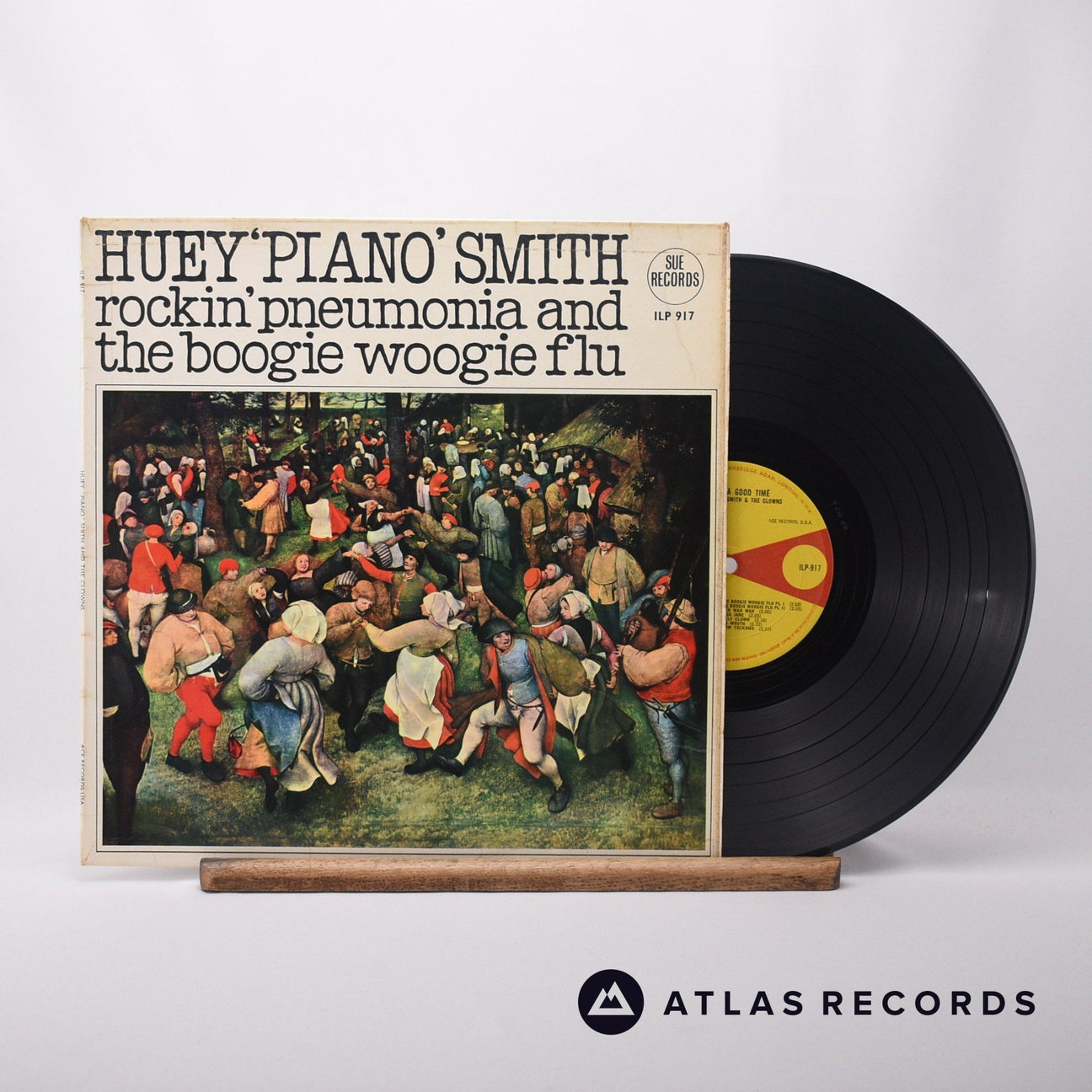 Huey "Piano" Smith & His Clowns Rockin' Pneumonia And The Boogie Woogie Flu LP Vinyl Record - Front Cover & Record