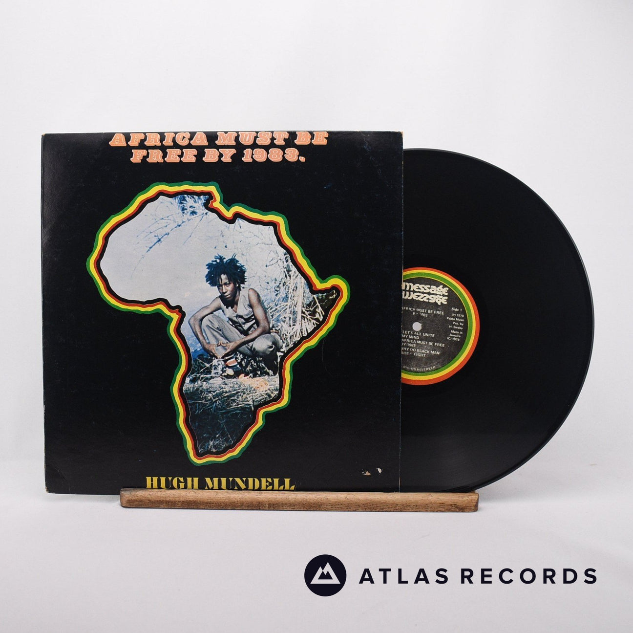 Hugh Mundell Africa Must Be Free By 1983. LP Vinyl Record - Front Cover & Record