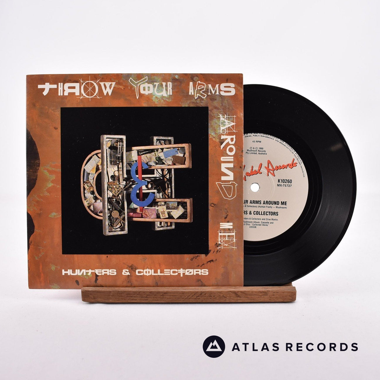 Hunters & Collectors Throw Your Arms Around Me 7" Vinyl Record - Front Cover & Record