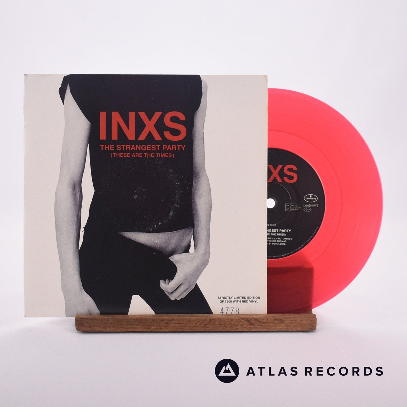 INXS The Strangest Party 7" Vinyl Record - Front Cover & Record