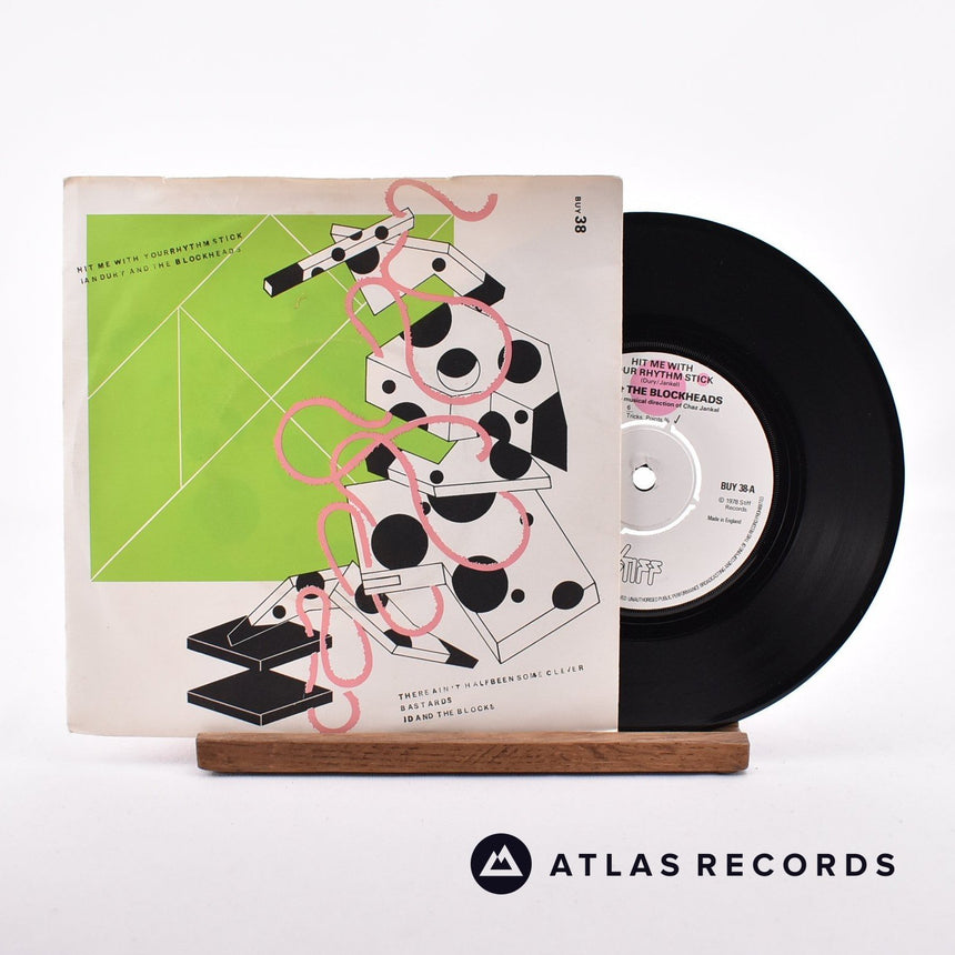 Ian Dury And The Blockheads Hit Me With Your Rhythm Stick 7" Vinyl Record - Front Cover & Record