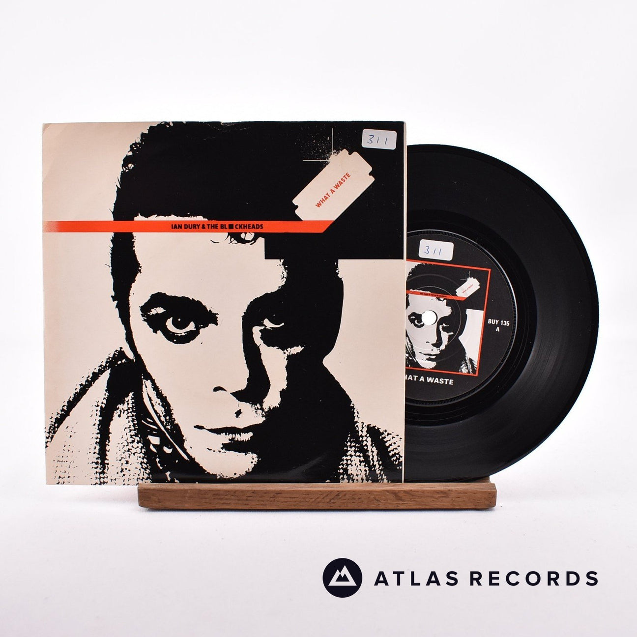 Ian Dury And The Blockheads What A Waste 7" Vinyl Record - Front Cover & Record