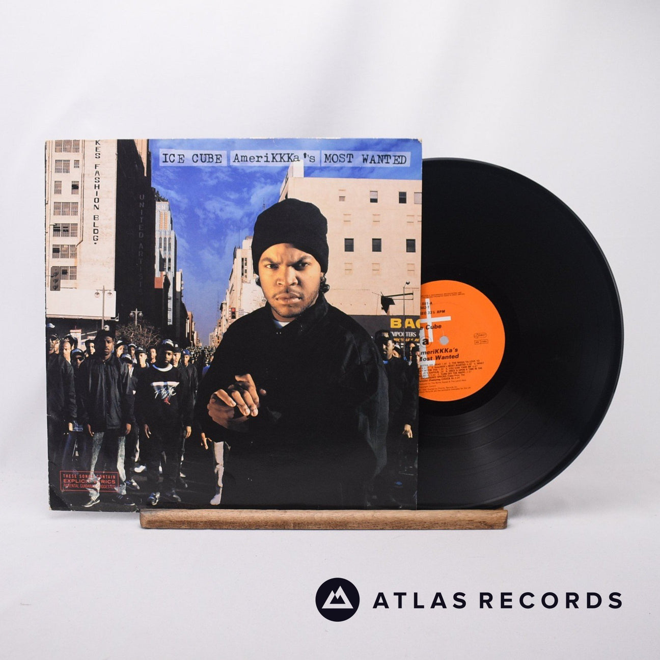 Ice Cube AmeriKKKa's Most Wanted LP Vinyl Record - Front Cover & Record