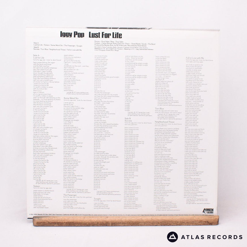 Iggy Pop - Lust For Life - Reissue Us LP Vinyl Record - NM/NM