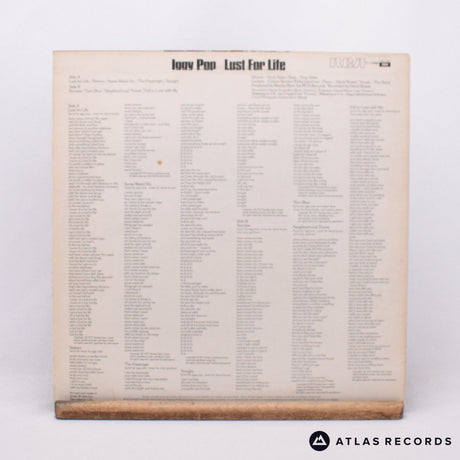 Iggy Pop - Lust For Life - First Uk Press A-1 B-2 LP Vinyl Record - VG+/EX