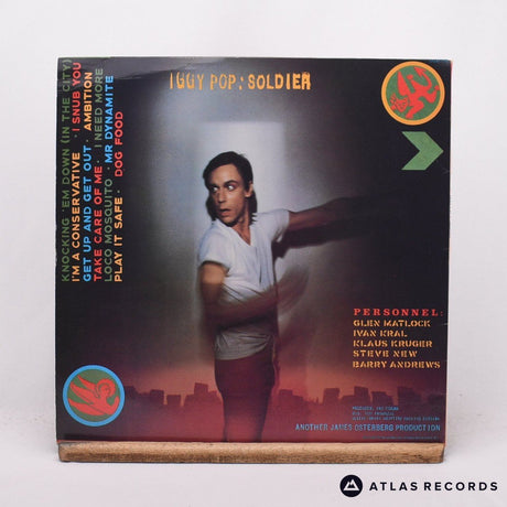 Iggy Pop - Soldier - Bilbo Lyric Sheet A//1 B//1 LP Vinyl Record - VG+/VG+