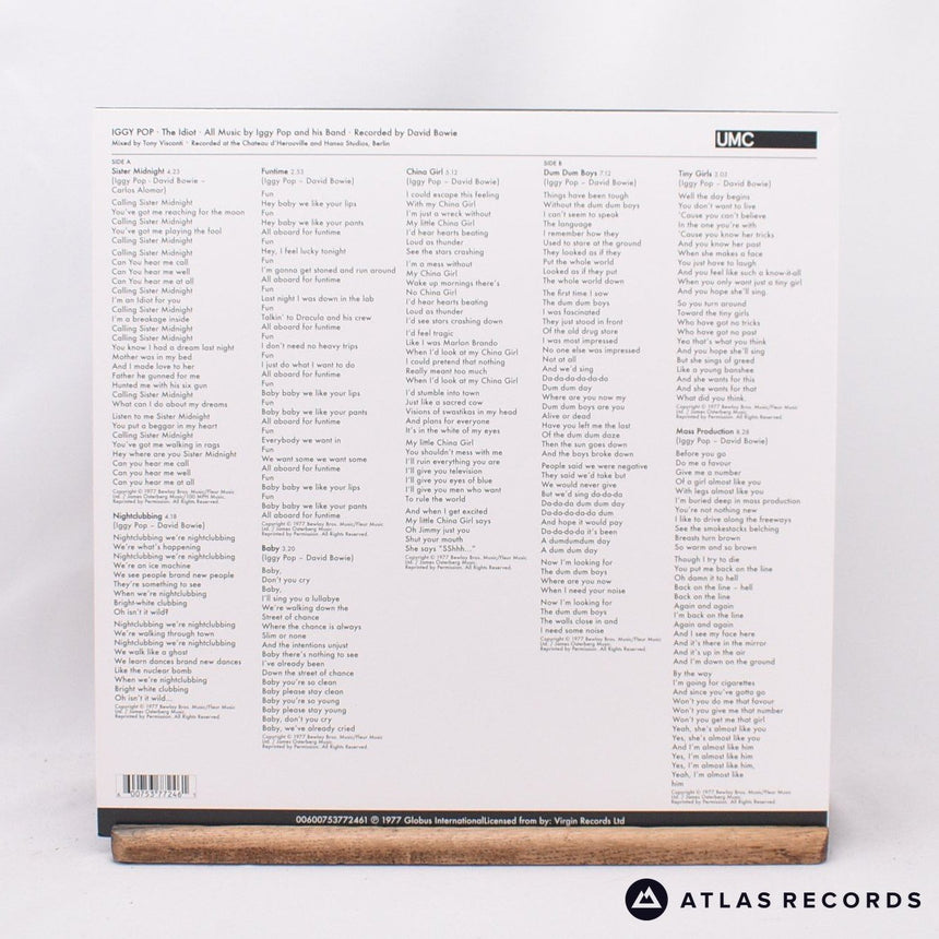 Iggy Pop - The Idiot - 180G Silver LP Vinyl Record - NM/NM