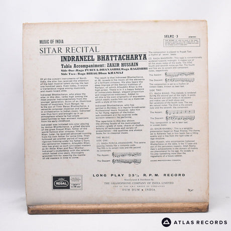 Indranil Bhattacharya - Music of India - LP Vinyl Record - VG+/VG+