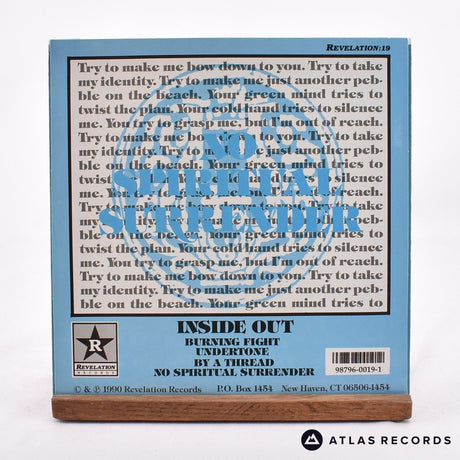 Inside Out - No Spiritual Surrender - Lyric Sheet 7" Vinyl Record - NM/NM