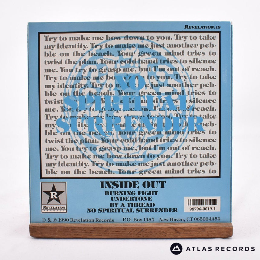 Inside Out - No Spiritual Surrender - Lyric Sheet 7" Vinyl Record - NM/NM