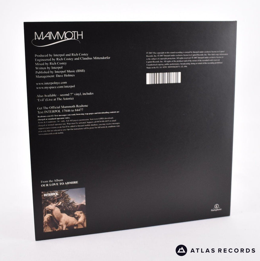 Interpol - Mammoth - Etched Limited Edition 7" Vinyl Record - NM/NM