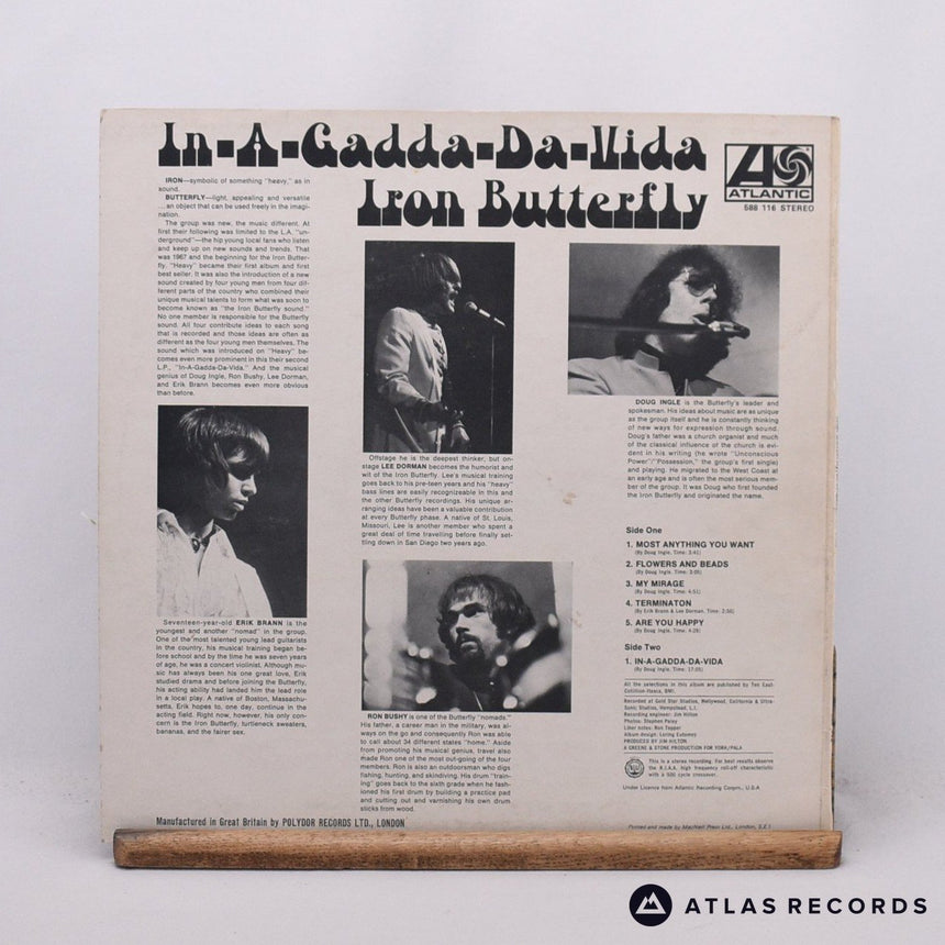 Iron Butterfly - In-A-Gadda-Da-Vida - Stereo A//1 2Y*2 LP Vinyl Record - VG+/VG+