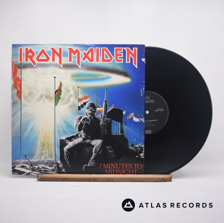 Iron Maiden 2 Minutes To Midnight 12" Vinyl Record - Front Cover & Record