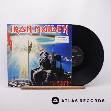 Iron Maiden 2 Minutes To Midnight 12" Vinyl Record - Front Cover & Record