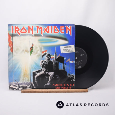 Iron Maiden 2 Minutes To Midnight 12" Vinyl Record - Front Cover & Record