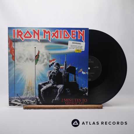 Iron Maiden 2 Minutes To Midnight 12" Vinyl Record - Front Cover & Record