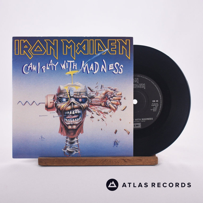 Iron Maiden Can I Play With Madness 7" Vinyl Record - Front Cover & Record