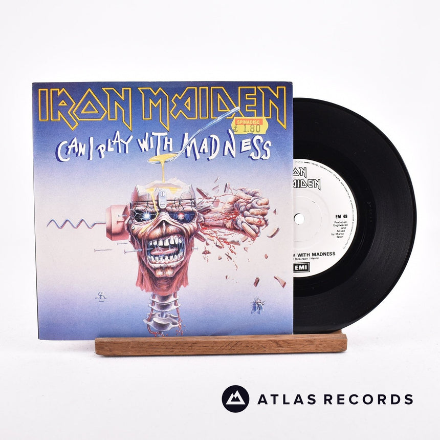 Iron Maiden Can I Play With Madness 7" Vinyl Record - Front Cover & Record