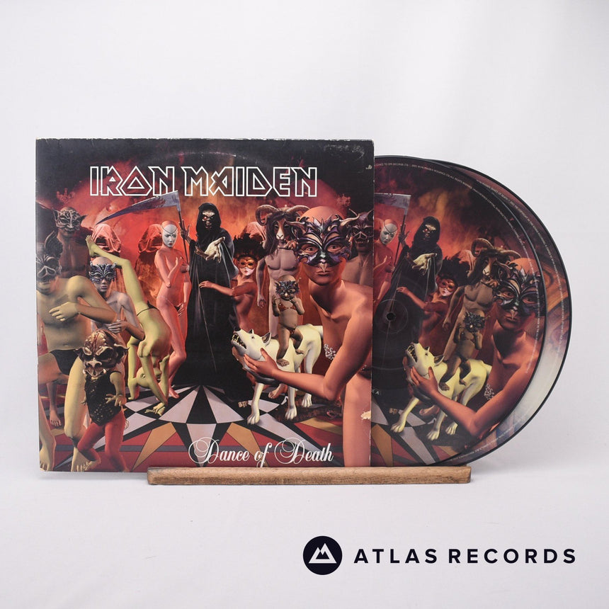 Iron Maiden Dance Of Death 2 x LP Vinyl Record - Front Cover & Record
