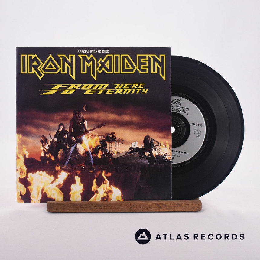 Iron Maiden From Here To Eternity 7" Vinyl Record - Front Cover & Record