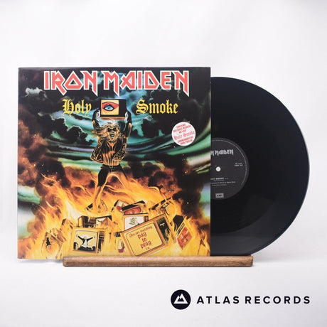 Iron Maiden Holy Smoke 12" Vinyl Record - Front Cover & Record