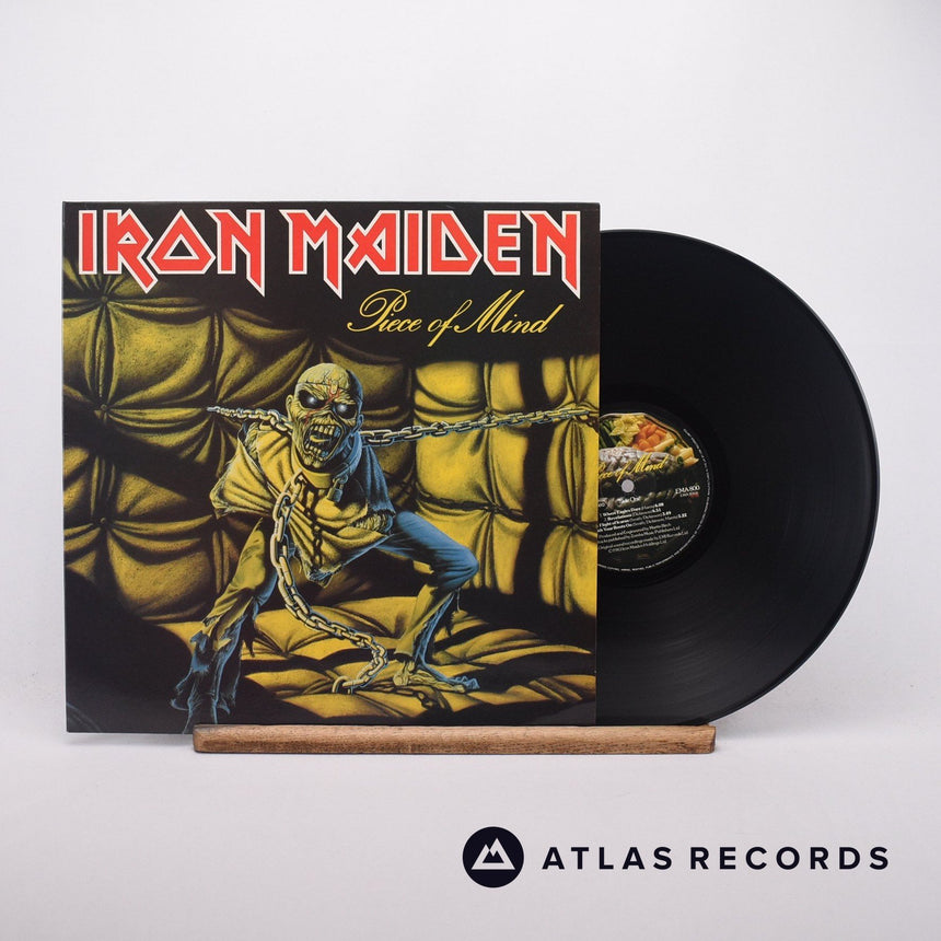 Iron Maiden Piece Of Mind LP Vinyl Record - Front Cover & Record
