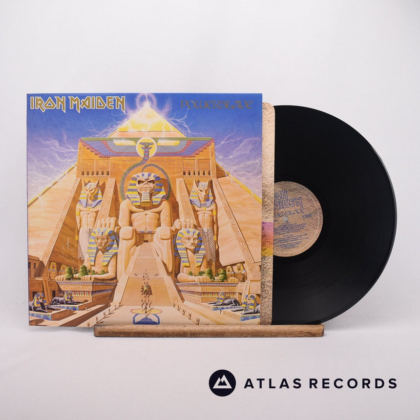 Iron Maiden Powerslave LP Vinyl Record - Front Cover & Record