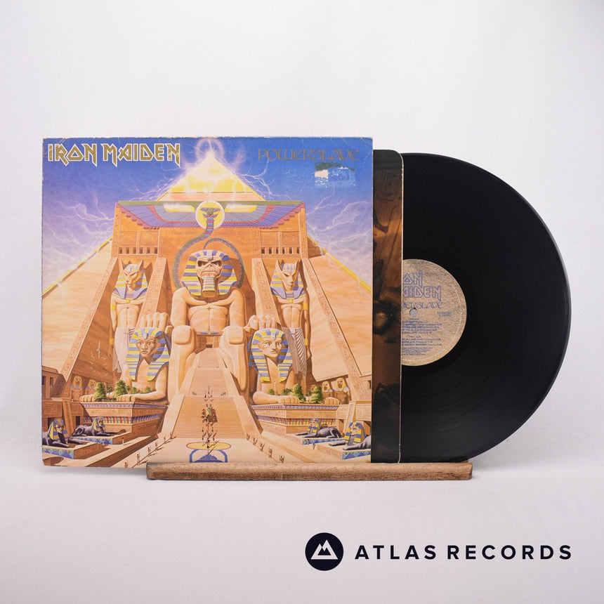 Iron Maiden Powerslave LP Vinyl Record - Front Cover & Record