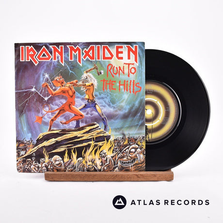 Iron Maiden Run To The Hills 7" Vinyl Record - Front Cover & Record