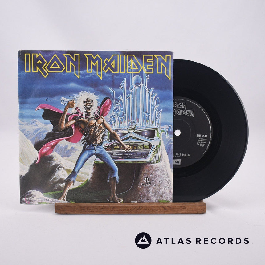 Iron Maiden Run To The Hills 7" Vinyl Record - Front Cover & Record