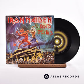 Iron Maiden Run To The Hills 7" Vinyl Record - Front Cover & Record