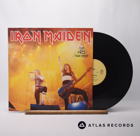 Iron Maiden Running Free 12" Vinyl Record - Front Cover & Record