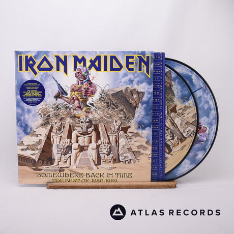 Iron Maiden Somewhere Back In Time 2 x LP Vinyl Record - Front Cover & Record