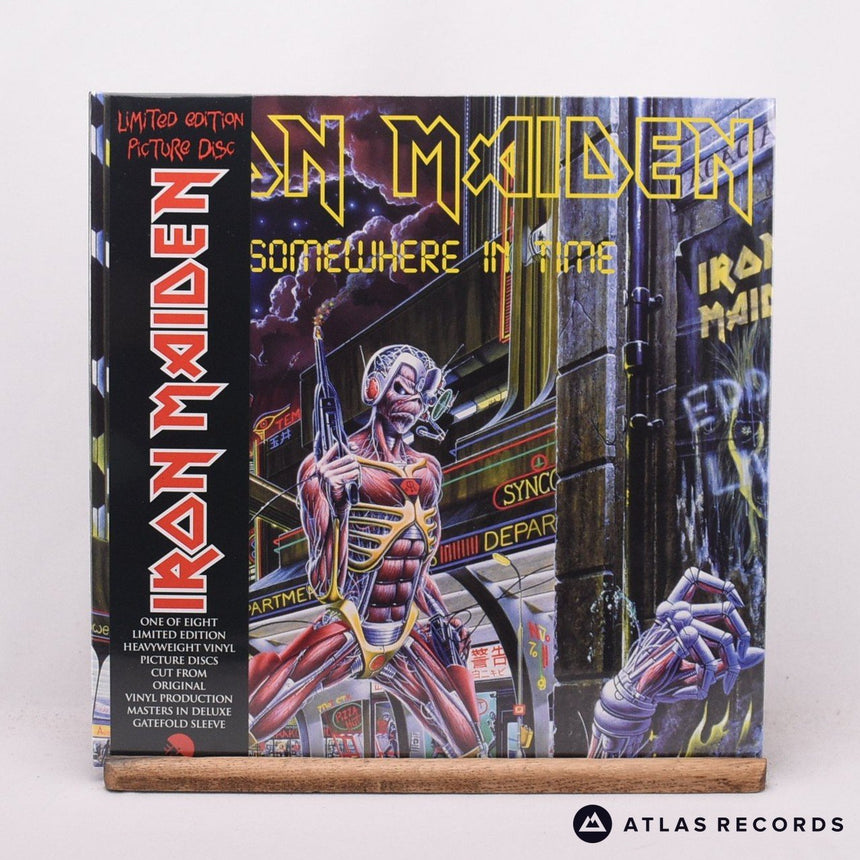 Iron Maiden Somewhere In Time LP Vinyl Record - Front Cover & Record